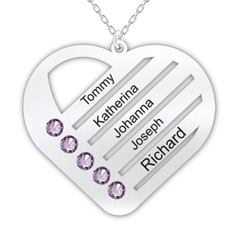 Personalized 5 Line Names Heart By Oneson Front