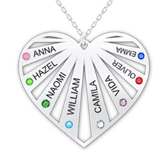 Personalized Name 8 Members Family Tree Heart Love