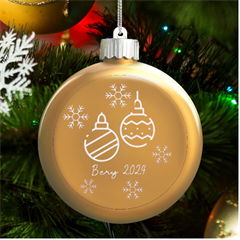 abc - LED Glass Round Ornament