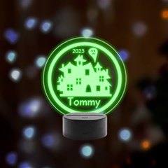 halloween - Remote LED Acrylic Message Display (Black Round Stand) 