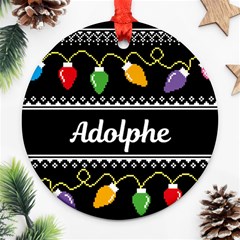 Christmas Light bulb - Ornament (Round)