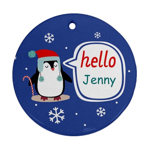 Personalized Christmas Penguin By Anita Kwok Front