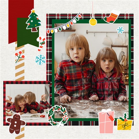 Personalized Christmas Scrapbook Page 8  X 8  By Joe 8 x8  Scrapbook Page - 1