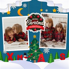 Personalized Christmas Scrapbook Page 8  X 8 