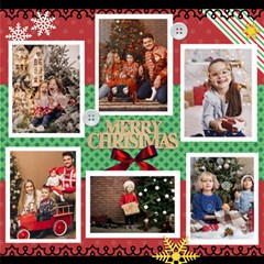 Personalized Christmas Scrapbook Page 8  X 8 