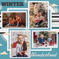 Personalized Christmas Scrapbook Page 8  X 8 