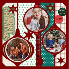 Personalized Christmas ScrapBook Page 8  x 8 