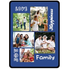 Personalized Family Large Blanket (4 styles) - Fleece Blanket (Large)