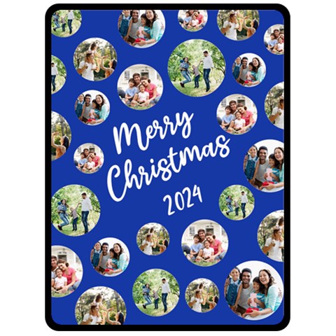 Christmas Family Large Blanket By Joe 80 x60  Blanket Front