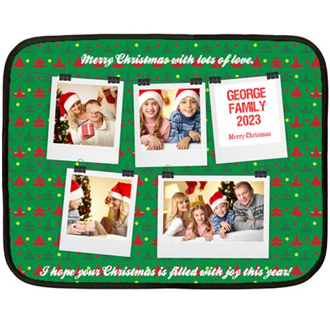 Xmas Photo Blanket By Oneson 35 x27  Blanket