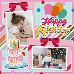 Personalized Happy Birthday ScrapBook - ScrapBook Page 8  x 8 