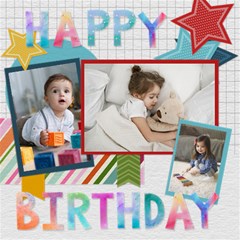 Personalized Happy Birthday ScrapBook - ScrapBook Page 8  x 8 