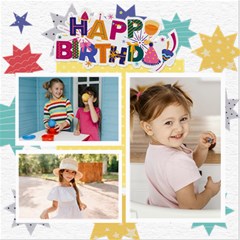 Personalized Happy Birthday ScrapBook - ScrapBook Page 8  x 8 