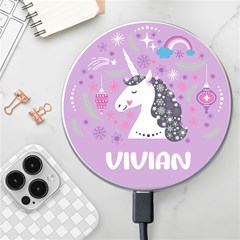 Personalized Unicorn Name Wireless Fast Charger - Wireless Fast Charger(White)