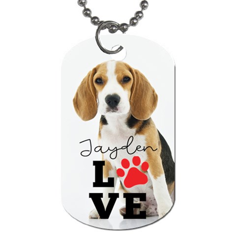 Love Dog Name Dog Tag By Joe Front