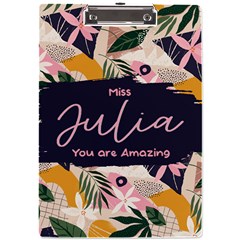 Tropical Name Acrylic Clipboard - A4 Acrylic Clipboard