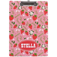 Strawberries Name Acrylic Clipboard - A4 Acrylic Clipboard