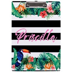 Tropical Name Acrylic Clipboard