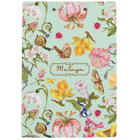 Floral Name Acrylic Clipboard By Joe Back