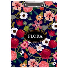 Floral Name Acrylic Clipboard