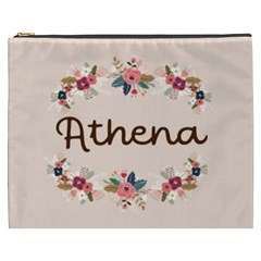 Personalized Floral Name Cosmetic Bag (7 styles) - Cosmetic Bag (XXXL)