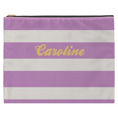 Personalized Stripe Pattern Name Cosmetic Bag (7 styles) - Cosmetic Bag (XXXL)