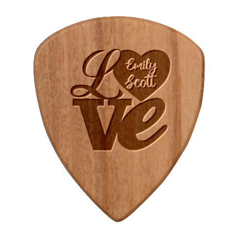 Personalized Love Anniversary Guitar Shape Wood Guitar Pick Holder Case And Picks Set By Joe Pick