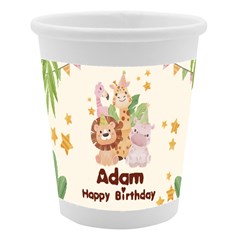 Personalized Animal Happy Birthday Name Paper Cup