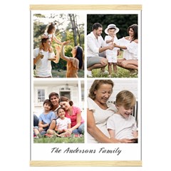 Personalized 4 Photos Hanging Canvas Print