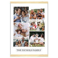 Personalized 7 Photos Hanging Canvas Print