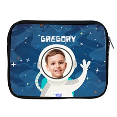 Astronaut Pattern Personalized Name and Photo IPad Case  (2 styles) - Apple iPad Zipper Case