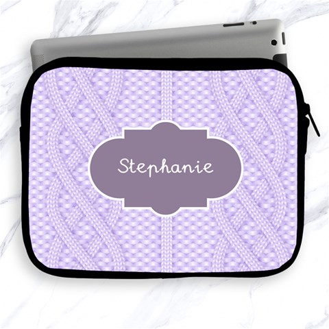 Knit Style Personalized Name Ipad Case By Katy Front