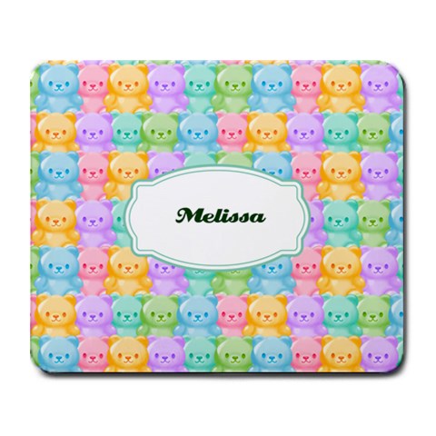 Bear Candy Personalized Name Mousepad By Katy 9.25 x7.75  Mousepad - 1