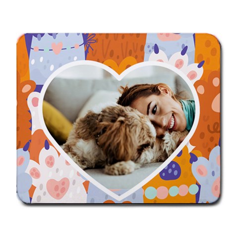 Cat Heart Personalized Photo Mousepad By Katy 9.25 x7.75  Mousepad - 1