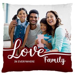 Personalized Love Family Photo Large Cushion