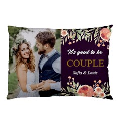 Personalized Couple Wedding Any Text Name Pillow Case - Pillow Case (Two Sides)