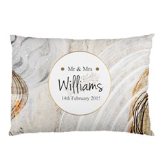 Personalized Marble Frame Wedding Family Name Pillow Case