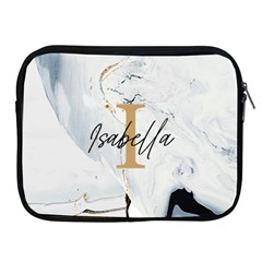 Personalized Initial Name Marble Ipad Zipper Case