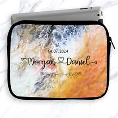 Personalized Initial Name Marble Ipad Zipper Case