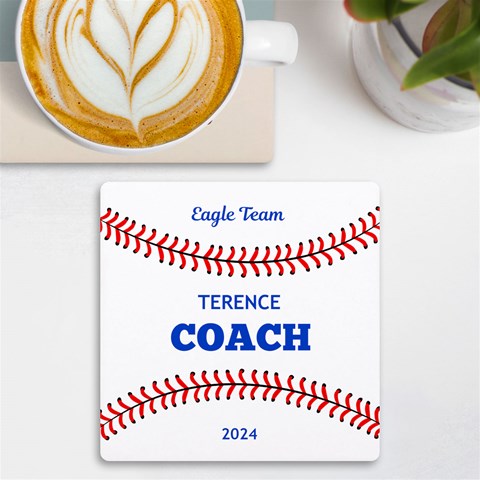 Personalized Baseball Team Name Position Year Uv Print Square Tile Coaster By Joe Front