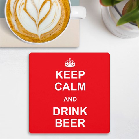 Personalized Keep Calm Any Text Uv Print Square Tile Coaster By Joe Front