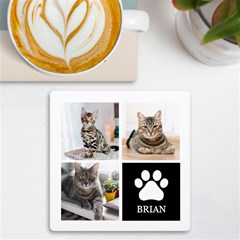 Personalized Pet Name Any Text Uv Print Square Tile Coaster