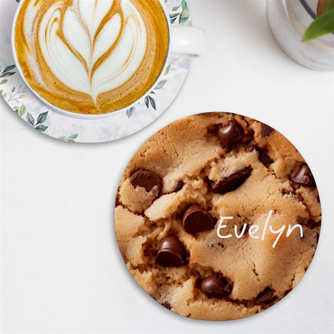 Personalized Cookies Name Round Tile Coaster By Katy Front