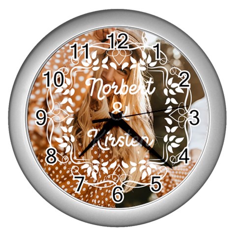 Personalized Wedding Frame Photo Wall Clock By Katy Front