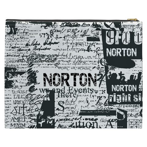 Personalized Newspaper Name Cosmetic Bag By Joe Back