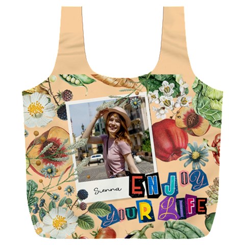 Personalized Enjoy Your Life Photo Name Recycle Bag By Joe Back