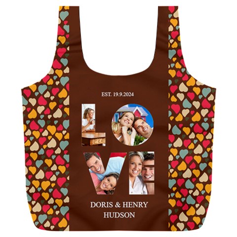 Personalized Couple Love Recycle Bag By Joe Front