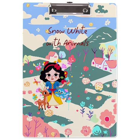 Personalized Snow White Name A4 Acrylic Clipboard By Katy Front