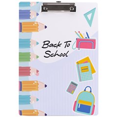 Personalized Back To School Name A4 Acrylic Clipboard