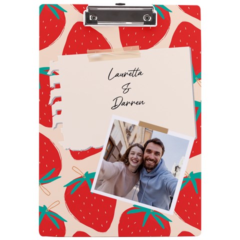 Personalized Fruit Memo Photo Name A4 Acrylic Clipboard By Katy Front